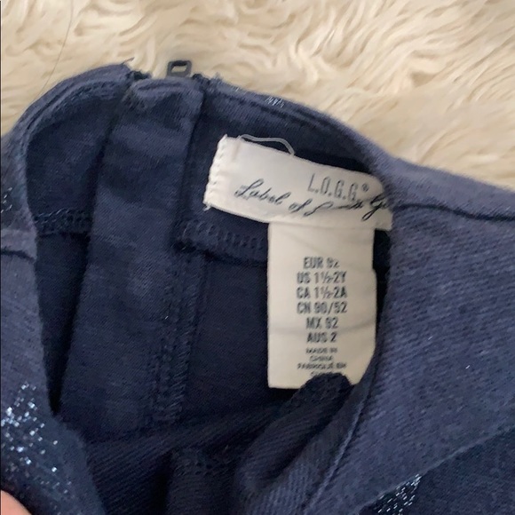 L.O.G.G Toddler Girl Blue With Ribbon Print Long Sleeve Dress Size 1.5-2Y EUC - Picture 3 of 7